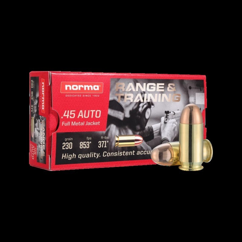 NORMA .45 Auto FMJ 14,9 gram/230 gr.