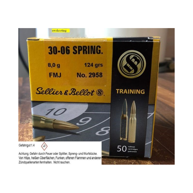 Sellier &amp; Bellot 30-06 SPRING 8,0 g 124 grs. FMJ ammunition