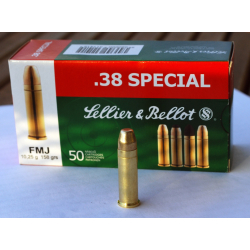 Sellier &amp; Bellot .38 Speciel FMJ 10,25 g 158 grains | Udsolgt